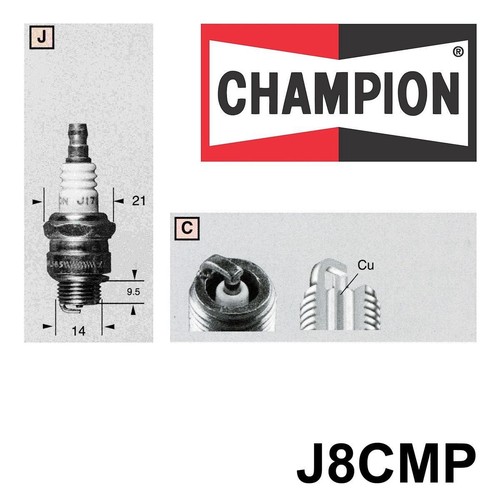 Champion Small Engine Spark Plug - J8CMP Ignition Service Auto Part