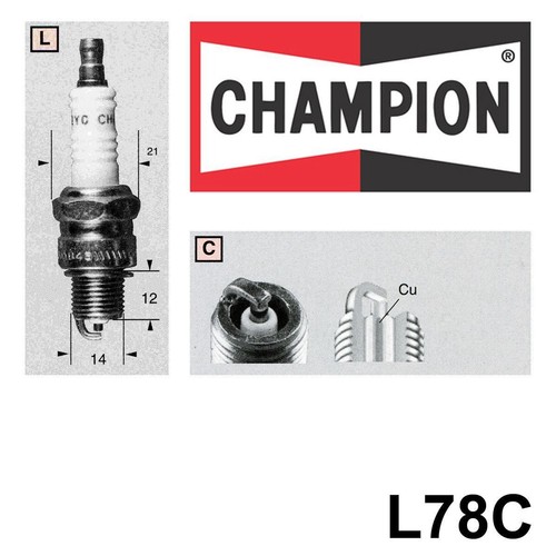 Champion Marine / Motorcycle Spark Plug - L78C Ignition Service Auto Part