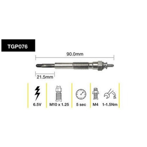 Tridon Glow Plug 6.5V - TGP076 Auto Part