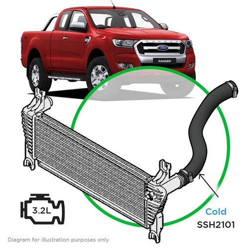 Saas Silicone intercooler pipe Ford Ranger PX MAZ BT50 - SSH2101 Auto Part