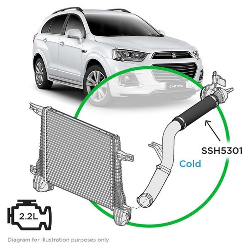 Saas Inercooler Hose Holden Captiva Cold Side - SSH5301 Replacement Hose