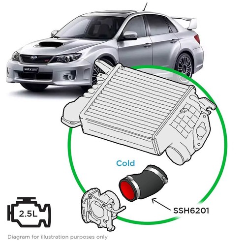 Saas Silicone Intercooler Hose - SSH6201 Replacement Hose Auto Part