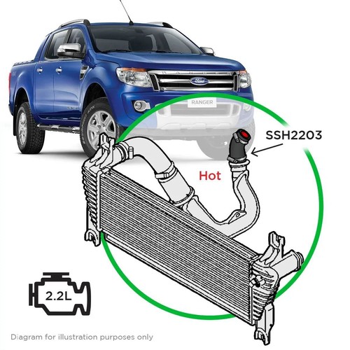 Saas Silicone Intercooler Hose - SSH2203 Replacement Hose Auto Part