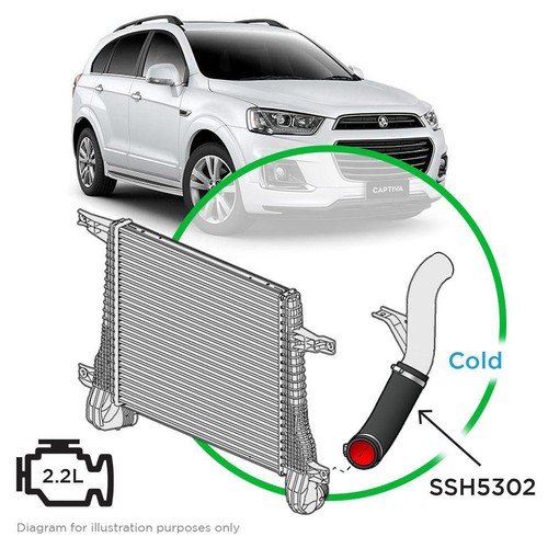 Saas Inercooler Hose Holden Captiva Cold Side Low - SSH5302 Replacement Hose