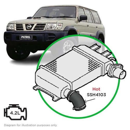 Saas Silicone intercooler pipe Patrol TD42 Cold Side - SSH4103