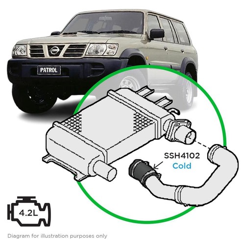 Saas Silicone intercooler pipe Patrol TD42 Cold Side - SSH4102