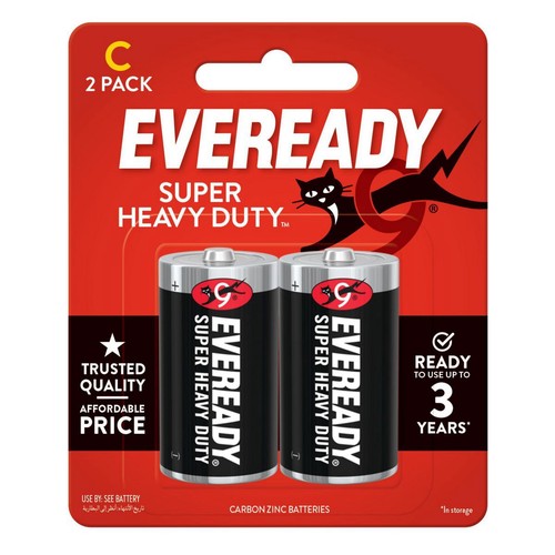 Eveready C Cell Battery Super Heavy Duty 2Pk - E301285900 Auto Part