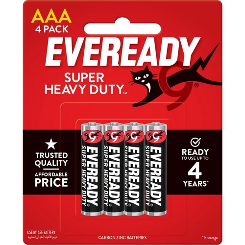 Eveready AAA Battery Super Heavy Duty 4Pk - E301339000 Auto Part