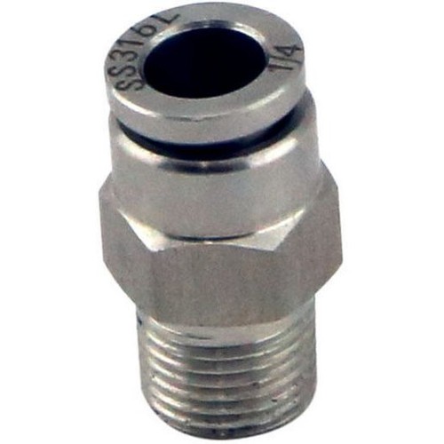 Turbosmart 1/8In Npt Str Pushloc Fitting - Ss - 1/4In - TS-0550-3053