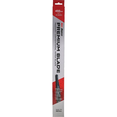 Repco Premium Conventional Wiper Blade 450mm (18 inch) - RCB18S1 Auto Part