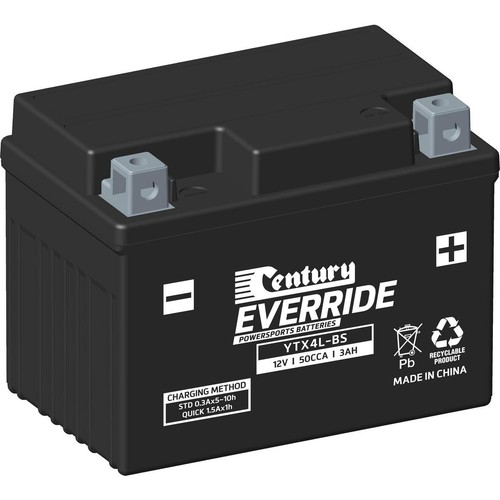 Century EverRide Powersport & Motorbike Battery 50CCA - YTX4L-BS Auto Part