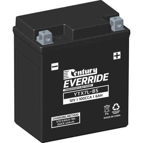 Century EverRide Powersport & Motorbike Battery 100CCA - YTX7L-BS Auto Part