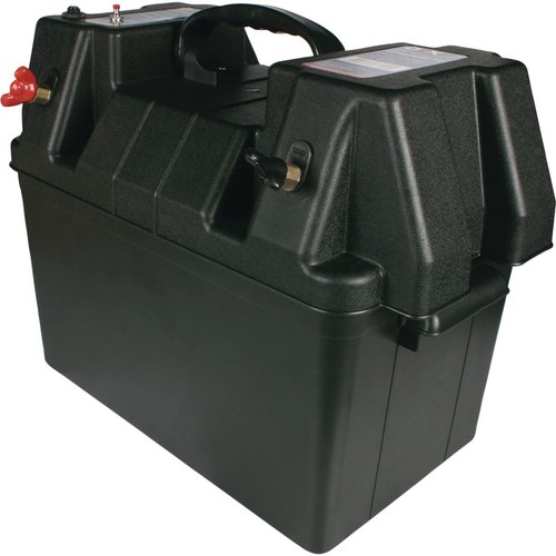 OEX Battery Box Plastic L:340 x W:200 x H:200(mm) - With Power Outlets - ACX0678