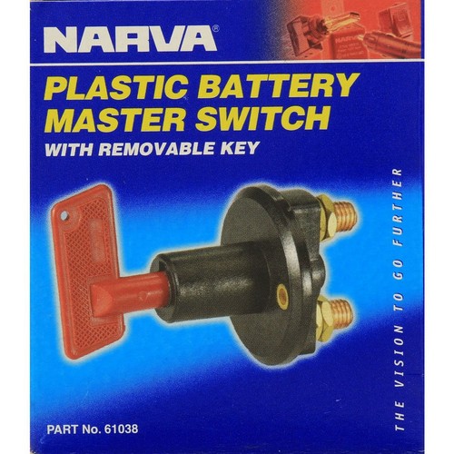 Narva Battery Master / Isolation Switch Plastic With Removable Key (Contacts Rat