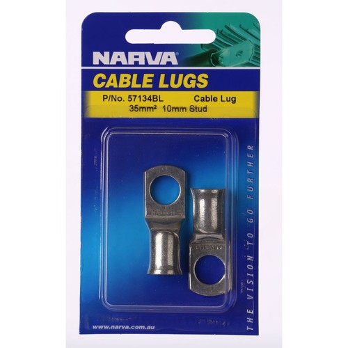 Narva Cable Lug 35mm2 10mm Stud Flared End - 57134BL Car Wiring Adapter