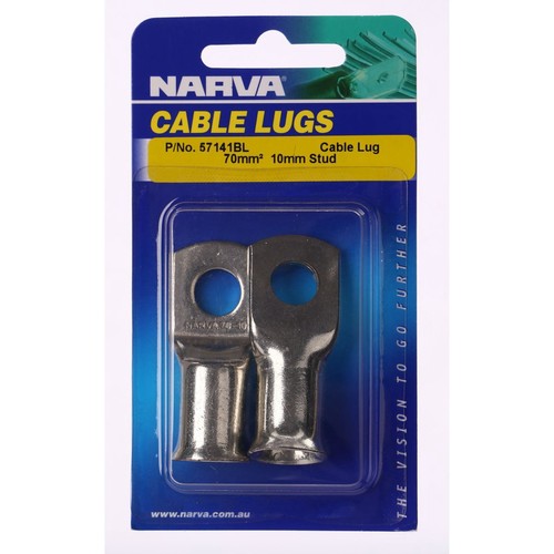 Narva Cable Lug Solder or Crimp REF# 70-10 - 2 Pce - 57141BL