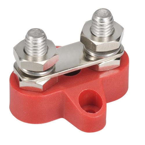 Narva Positive Dual Stud Bridged Distribution Post - M6 - Red - 57014BL Adapter