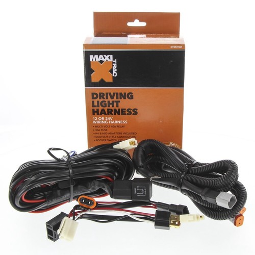 MaxiTrac Driving Light Harness 12/24V - MTDLH1224 Car Wiring Adapter
