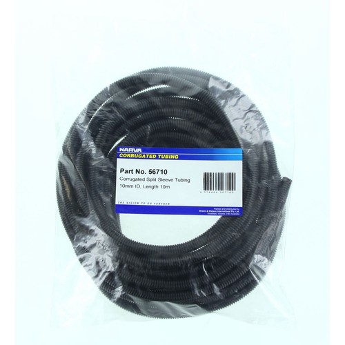 Narva Convoluted Split Tubing ID: 10mm Length 10m - 56710 Auto Part