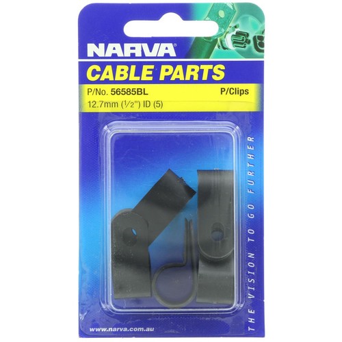 Narva P Clip 12.7mm ID Plastic 5 Pc - 56585BL Car Wiring Adapter Auto Part