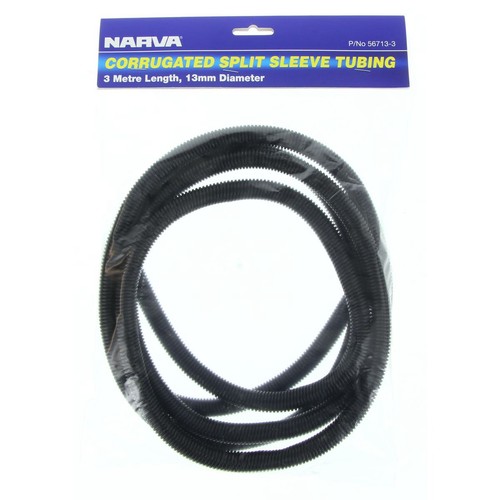 Narva Convoluted Split Tubing ID: 13mm Length 3m - 56713-3 Car Wiring Adapter