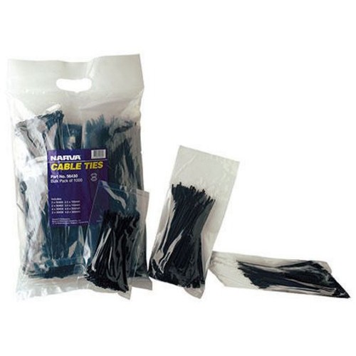Narva Cable Tie Assortment Kit - 1000Pc - 56430 Car Wiring Adapter Auto Part