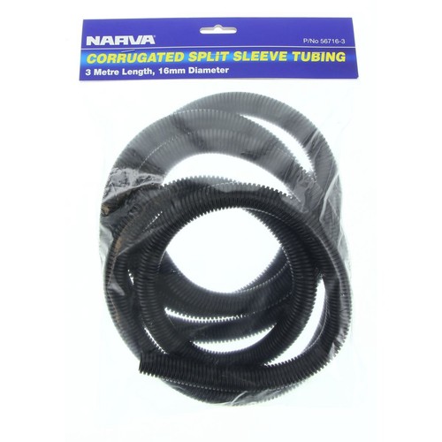 Narva Convoluted Split Tubing ID: 16mm Length 3m - 56716-3 Car Wiring Adapter