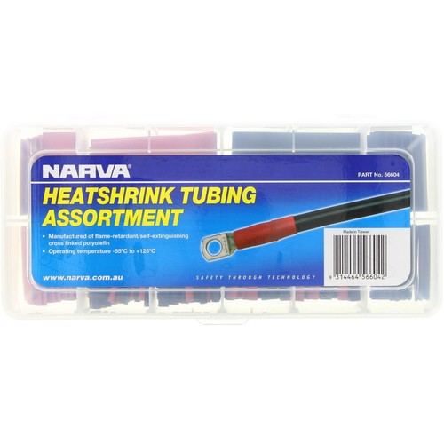 Narva 216 Piece Heatshrink Tubing Assortment - 56604 Car Wiring Adapter