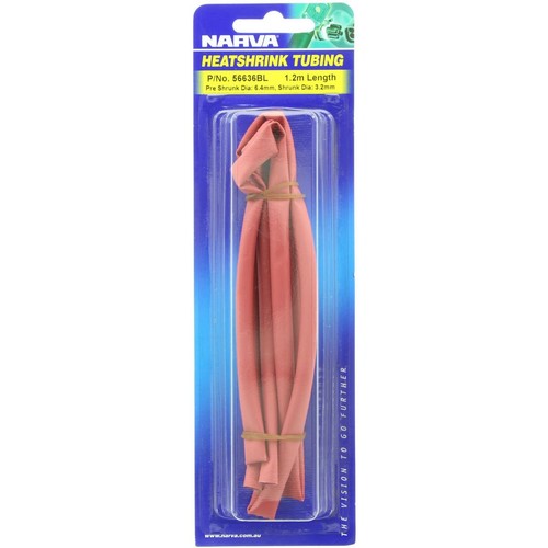 Narva Heat Shrink Standard Red ID: 6.4mm Length: 1.2m - 56636BL Car Wiring