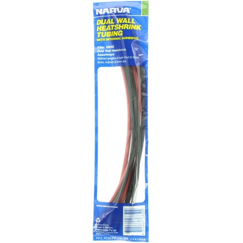 Narva Heat Shrink Assortment Dual Wall 3-6mm 3-1 Shrink Ratio - 56650 Car Wiring