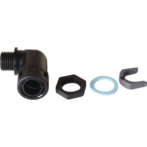 OEX Convoluted Tubing Fitting 12mm Elbow - ACX1351 Car Wiring Adapter
