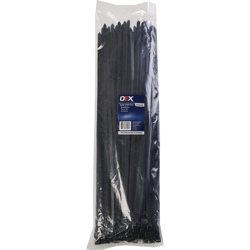 OEX Black Nylon Cable Ties - 8.9mm x 530mm - 100 Pc - ACX1326 Car Wiring Adapter