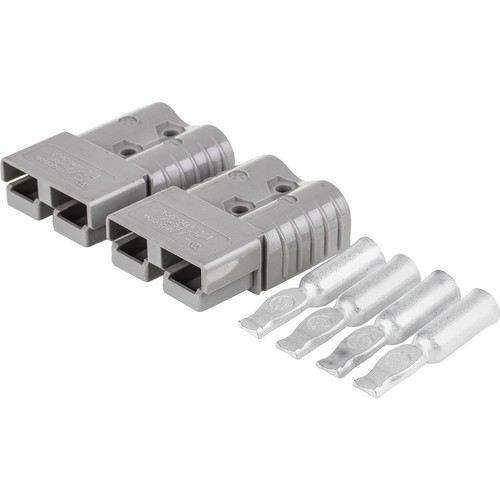 OEX 120A Genuine Anderson Plug Connector, Grey - 1 Pair with Terminals - ACX2767