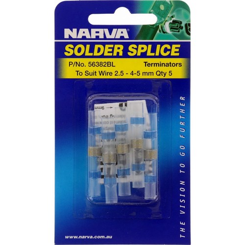 Narva Solder Splice 2.5 - 4.5mm - 56382BL Auto Part