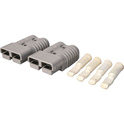 OEX 175A Genuine Anderson Plug Connector, Grey - 1 Pair with Terminals - ACX2762