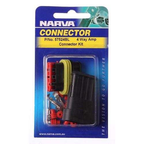 Narva Super seal Connector 4 Pole 1 Kit - 57524BL Car Wiring Adapter Auto Part