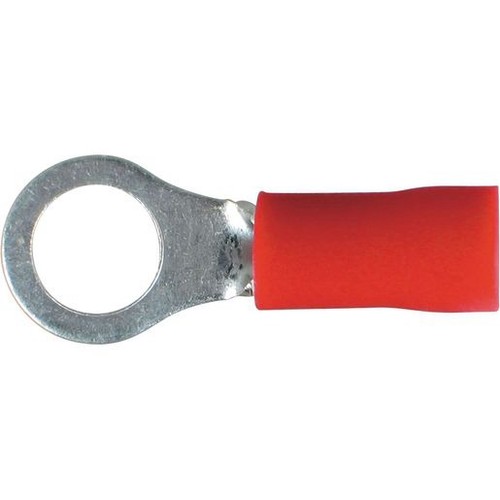 OEX Crimp Terminal Ring Red ID 5mm Vinyl 25 Pce - ACX3050BL Car Wiring Adapter