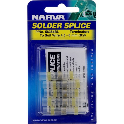 Narva Solder Splice 4.5 - 6.0mm - 56384BL Auto Part