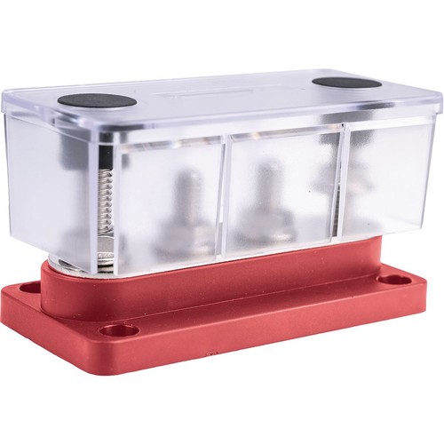 OEX 150A Distribution Block 4 Terminals - Red - ACX3211 Car Wiring Adapter