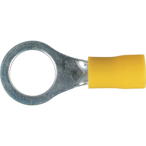 OEX Crimp Terminal Ring Yellow ID 10.5mm Vinyl 10 Pce - ACX3062BL Car Wiring