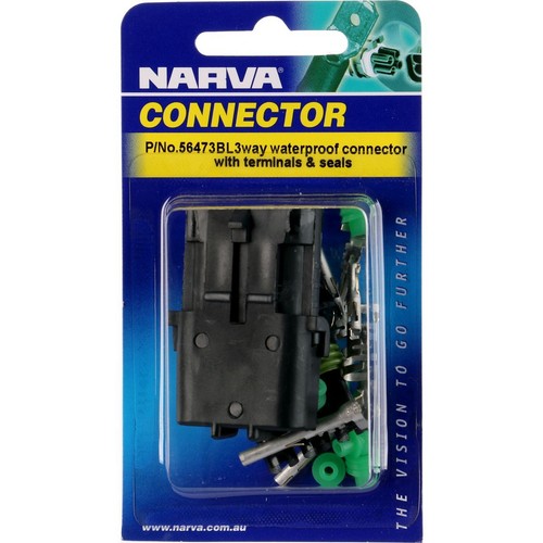 Narva Super seal Connector 3 Pole 1 Kit - 56473BL Car Wiring Adapter Auto Part