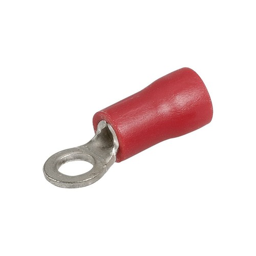 Narva Crimp Terminal Ring Red Insulated 3mm - 25 Pce - 56069BL Car Wiring