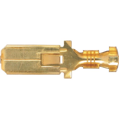 OEX Crimp Terminal Male Blade Brass Terminal Entry 8 x 0.8mm Non Insulated 25 Pc
