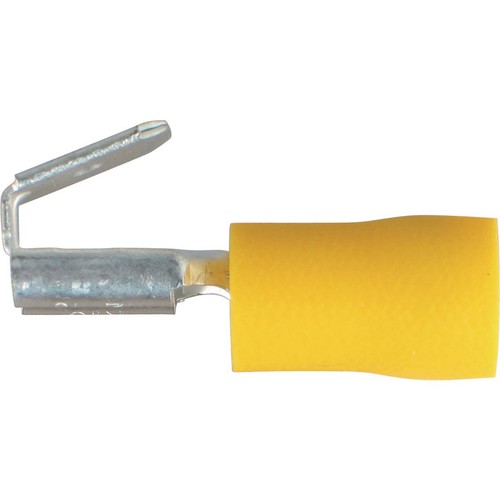 OEX Crimp Terminal 2 way Male/Female Yellow Terminal Entry 6.3 x 0.8mm Vinyl 50