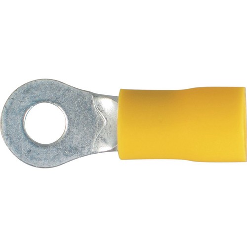 OEX Crimp Terminal Ring Yellow ID 4.3mm Vinyl 14 Pce - ACX3058BL Car Wiring