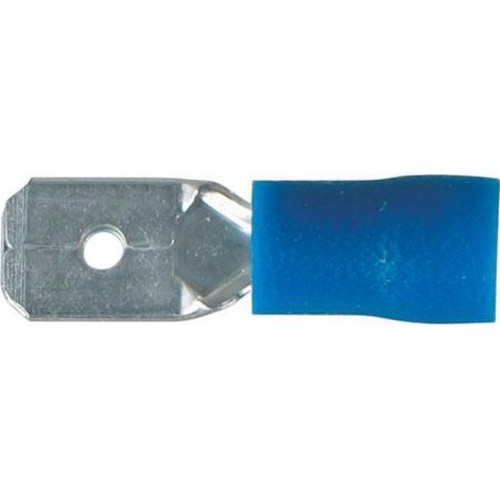 OEX Crimp Terminal Male Blade Blue Terminal Entry 6.3 x 0.8mm Vinyl 14 Pce - ACX