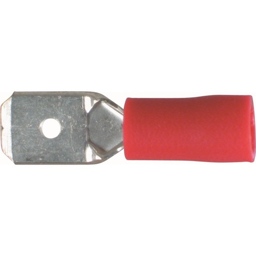 OEX Crimp Terminal Male Blade Red Terminal Entry 6.3 x 0.8mm Vinyl 100 Pce - ACX