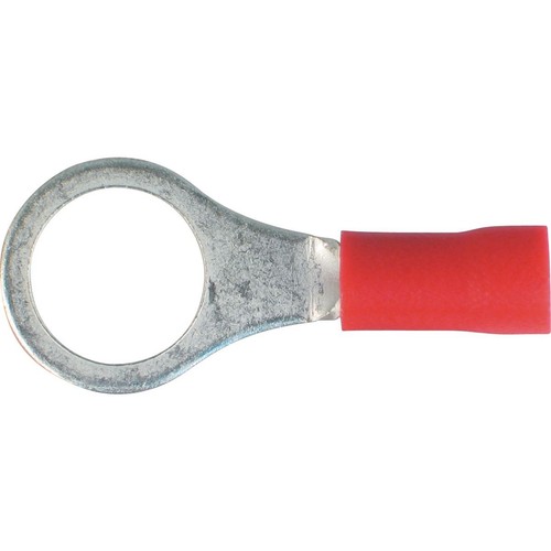 OEX Crimp Terminal Ring Red ID 8.4mm Vinyl 100 Pce - ACX3052 Car Wiring Adapter
