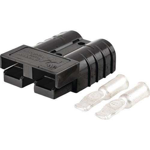 Drivetech 4x4 50A Genuine Anderson Connector, Black - with Terminals - DT-06980