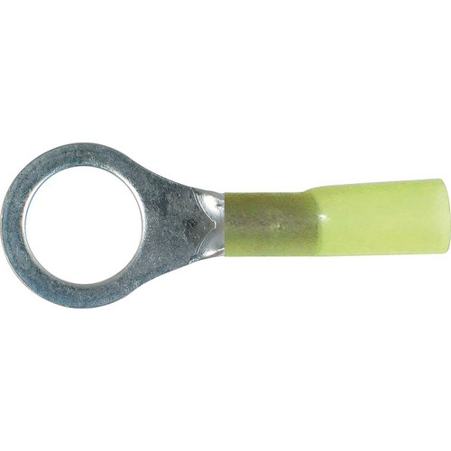 OEX Crimp Terminal Ring Yellow ID 9.5mm Heat Shrinkable 50 Pce - ACX3187 Adapter
